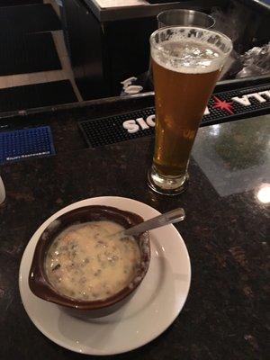 Wild Rice Soup... very creamy and very good.