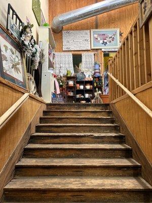 Looking up from downstairs