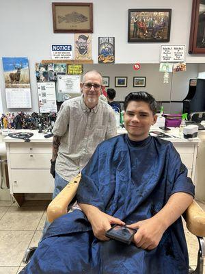 Phil did an awesome job on my Grandson's Bradley's hair. He has been cutting his hair since he was 2yrs old. He is 16 now.