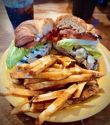 Made to order Chicken Salad sandwich on a croissant.