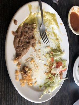 What was left of my enchiladas