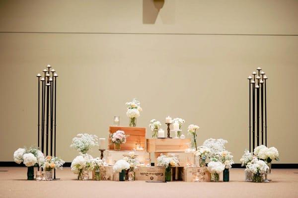 my ceremony flowers: indoor & rustic :)