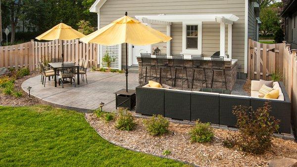 Outdoor kitchen and patio, the complete backyard experience.