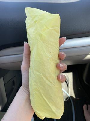 Good sized breakfast burrito
