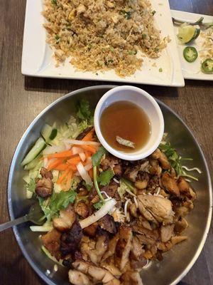 Vermicelli Noodle Bowl, Fried Rice