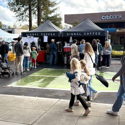 California Avenue and El Camino on Sundays at the Cal Ave Farmer's Market