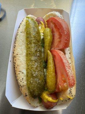 Authentic Chicago hot dog, using ALL Vienna products to bring the taste of Chicago to Spring Hill.....you won't be disappointed!