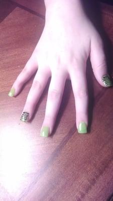 #26 on airbrush $15 for fake nails and $5 for the designs.....