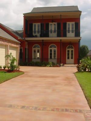 Stained Concrete Driveway in Baton Rouge