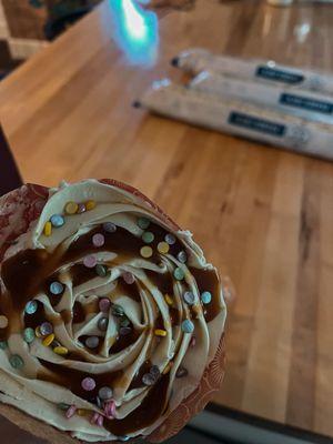 Salted caramel cupcake