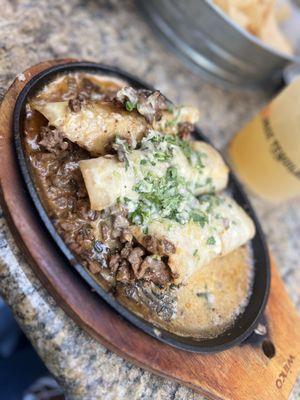 Sizzling Enchiladas (Steak)