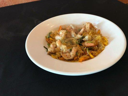 Spaghetti squash scampi
