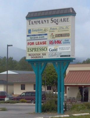 We are located in Tammany Square Plaza i the far building behind Napa Auto Parts.