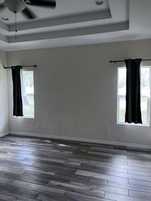 Floor was stripped and refinished for customer Nee Home