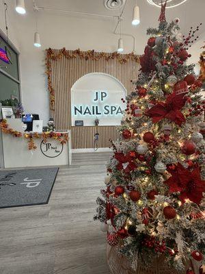 Christmas decorations up for the holiday season...