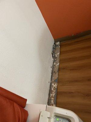 Piece of floor missing