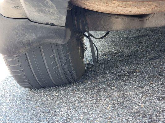 Tire that was replaced.