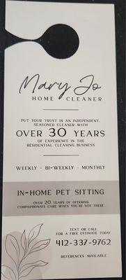 Mary Jo Home Cleaner