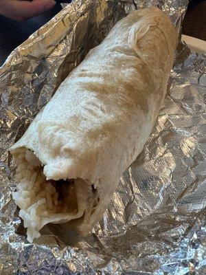 Very tasty and huge burito