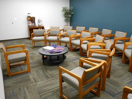 The Center has large meeting rooms that will accommodate groups of up to 150 as well as smaller break-out rooms.