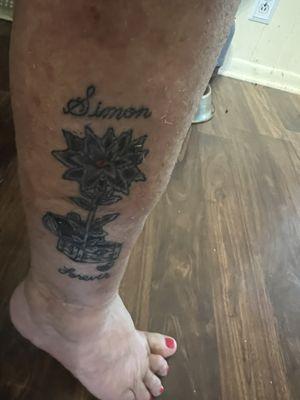 Simon forever!! Never forgotten! This image was the one on our t-shirts at his memorial and the lady did a wonderful job!!