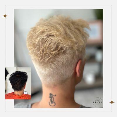 Full blond transformation/color correction