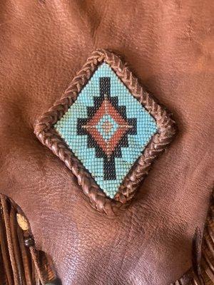 Lovely beaded leather native purse