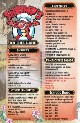 front of menu