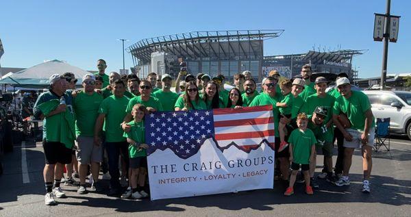 Craig Groups team outing at the Eagles