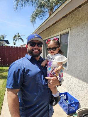 My daughter and I. Her name is incorporated into my logo design.