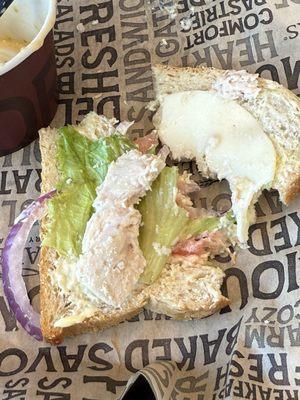 Canned chicken chicken for my "turkey" sandwich!