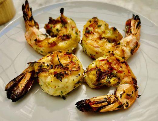 Marinated grilled shrimp
