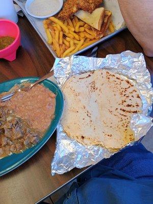 Freshly made tortillas