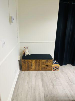 Soon to be the 'reception area' and 'kids corner'.