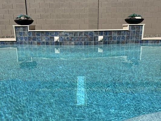 After photo of water feature tile.