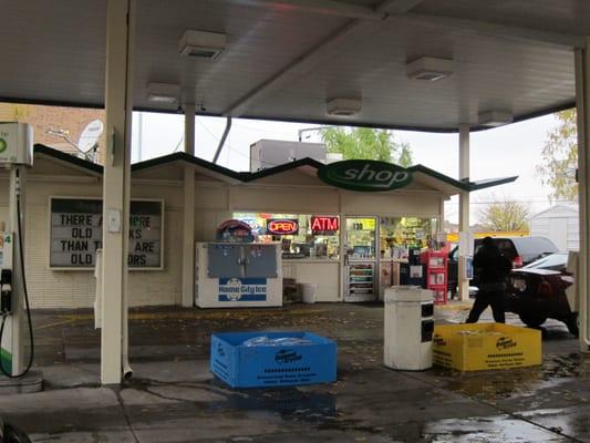 Gas prices always seem competitive and it's close to Batch Bakehouse. Win / Win!