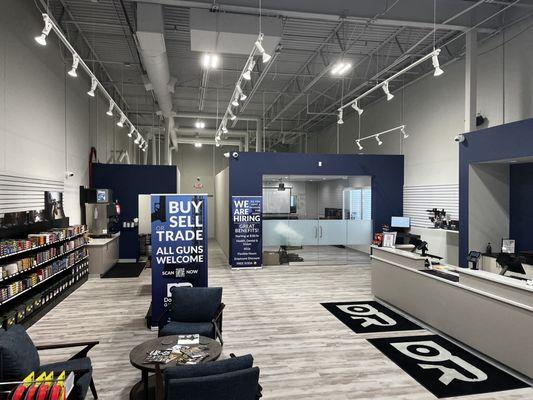 Front desk, ammo, and build room