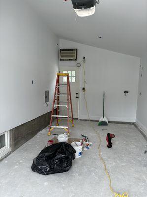 Willys sheet rock spackle and painting