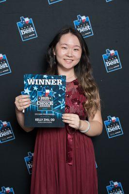 Winner of "Best Eye Doctor" in Austin, Texas
Dr. Kelly Zhu