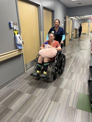 Just one of the Amazing Nurses on staff helping me out.