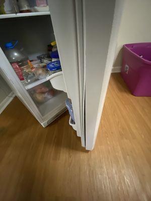 Rubber panels came like this fridge does not close all the way