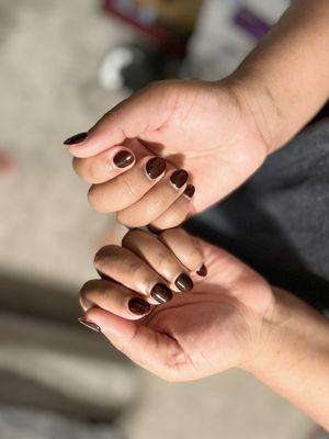 Acrylic full set w/gel polish $50