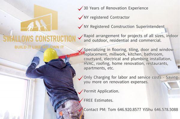 Swallows Construction