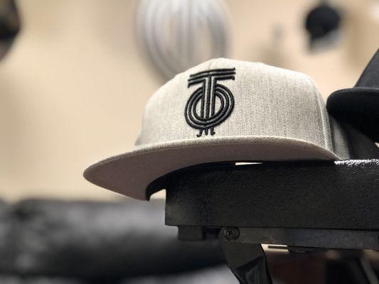 Heather light gray 110F FlexFit custom 3D embroiled hats