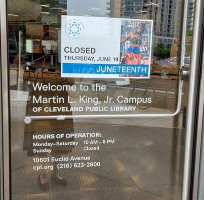 Hours as of June 2025.