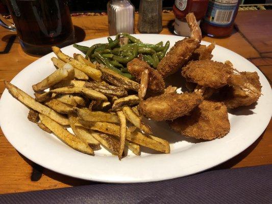 Fried shrimp plate