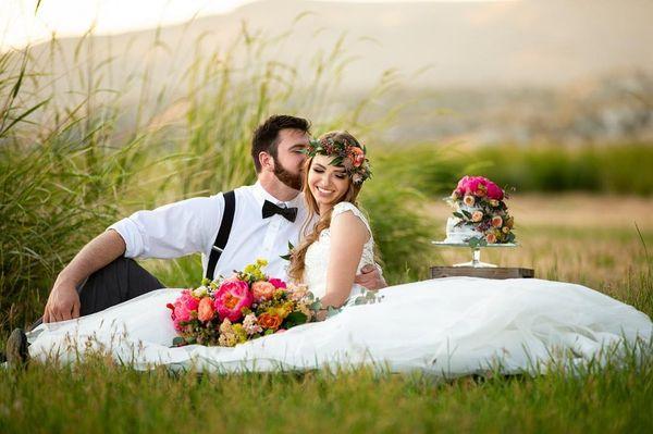 Cake flowers and peonies