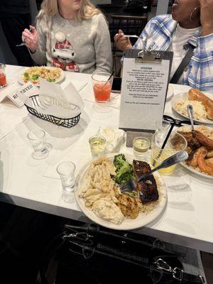 pasta salmon crab dip broccoli crab cake rice