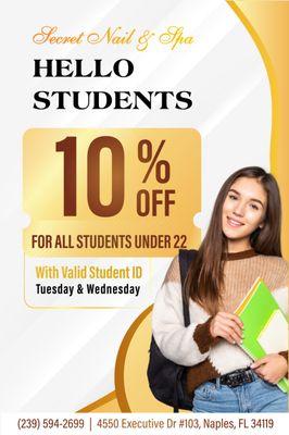 STUDENT DISCOUNT