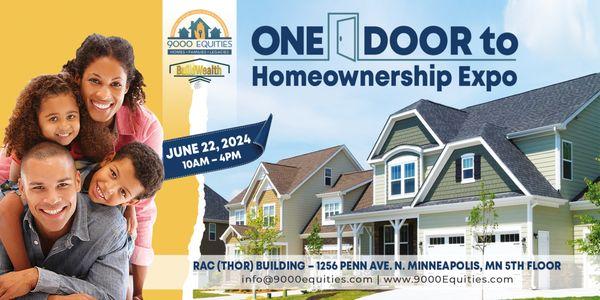 Learn all you need to know about homeownership on one day, coming thru ONE DOOR!